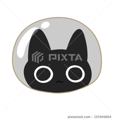 cute black cat astronaut in space cute black cat astronaut in space 105949664