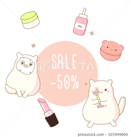 Discount banner discount sale on korean cosmetics 105949900