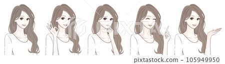 女孩插畫素材集 105949950