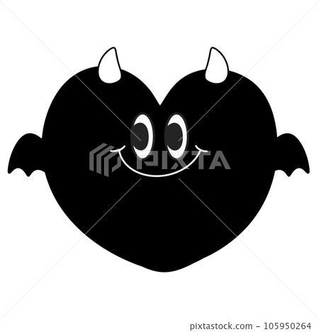 Heart groovy retro character cartoon Heart groovy retro character cartoon 105950264