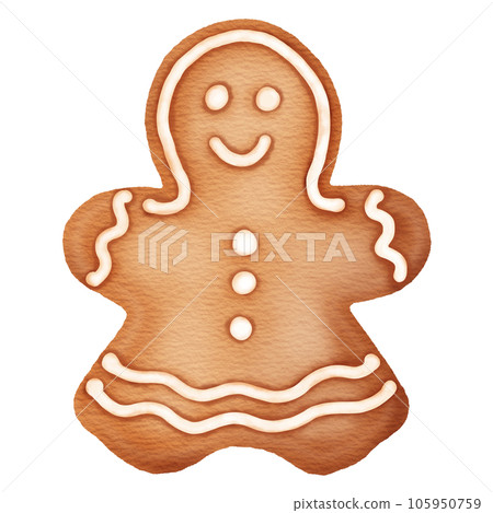 christmas gingerbread cookies clipart in illustration style christmas gingerbread cookies clipart in illustration style 105950759