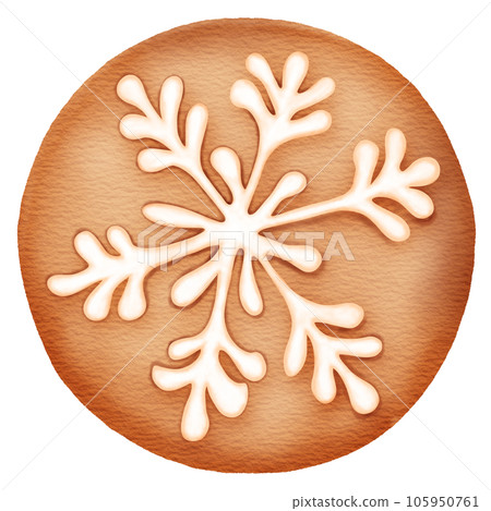 christmas gingerbread cookies clipart in illustration style 105950761