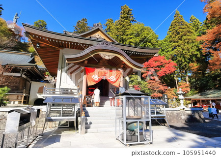 [Kagawa Prefecture] Shikoku Sacred Site "No. 66 Fudasho" Unpenji Temple (National Treasure Main Hall) with Autumn Leaves 105951440