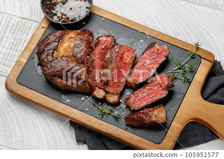 Sliced beef ribeye steak Sliced beef ribeye steak 105951577