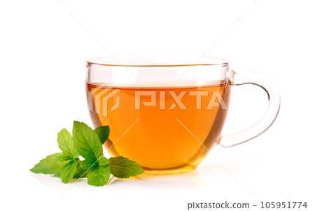 Soothing herbal tea blend with mint Soothing herbal tea blend with mint 105951774