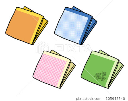 4種手帕的插圖 4種手帕的插圖 105952540