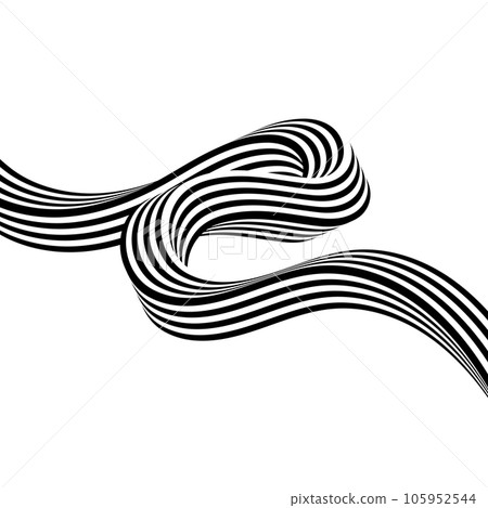ribbon object with stripes, striped pattern ribbon object with stripes, striped pattern 105952544