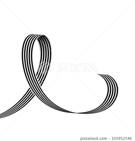 ribbon object with stripes, striped pattern 105952546