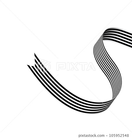 ribbon object with stripes, striped pattern ribbon object with stripes, striped pattern 105952548