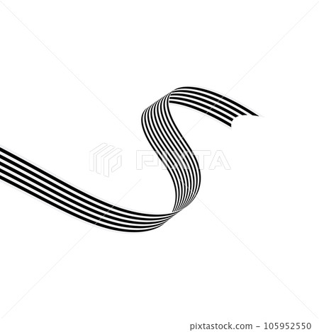 ribbon object with stripes, striped pattern ribbon object with stripes, striped pattern 105952550