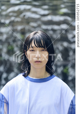 夏天，公園，噴泉，狼剪的女人 105952715