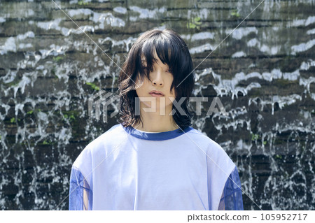 夏天，公園，噴泉，狼剪的女人 105952717