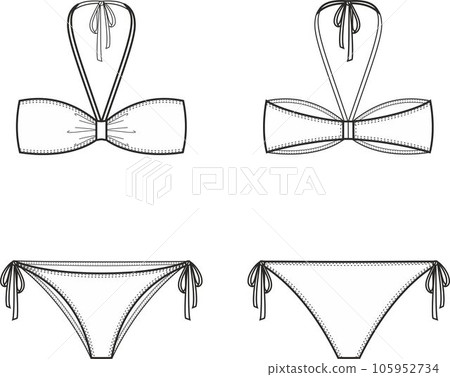 Womens two piece bikini swimsuit. 105952734