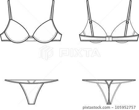 Womens lingerie. Bra and panties. Womens lingerie. Bra and panties. 105952757