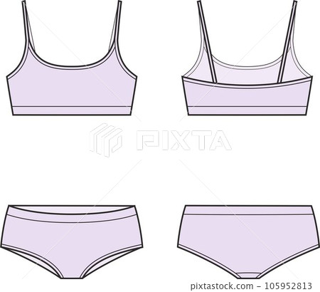 Womens sport underwear. Bra and panties.  105952813