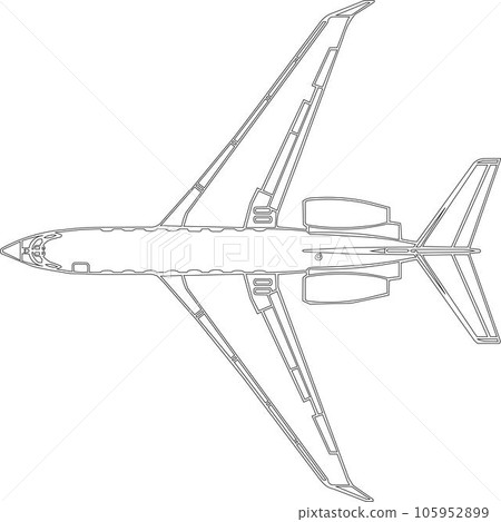Aircraft G650 Top view vector 105952899
