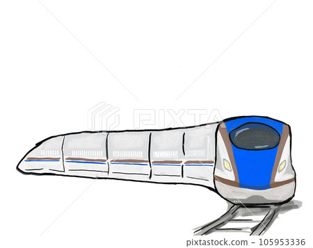 A sketch of the Hokuriku Shinkansen Kagayaki. E7 series Kagayaki illustration A sketch of the Hokuriku Shinkansen Kagayaki. E7 series Kagayaki illustration 105953336