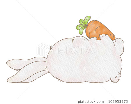 Bunny clipart watercolor style 105953373