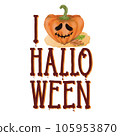 I love Halloween illustration 105953870