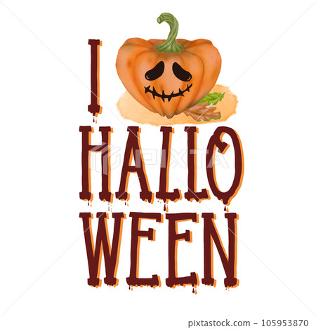 I love Halloween illustration 105953870