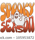Spooky season Halloween illustration 105953872