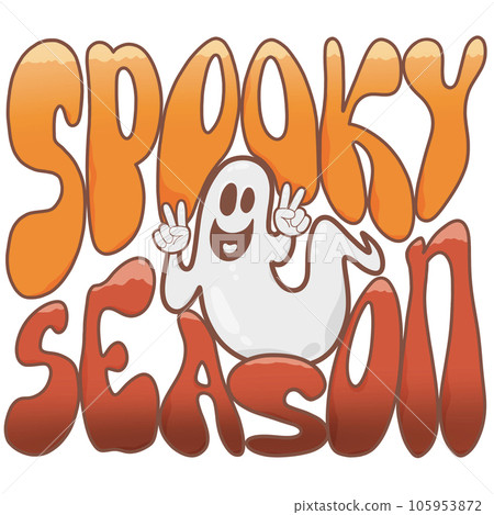 Spooky season Halloween illustration 105953872