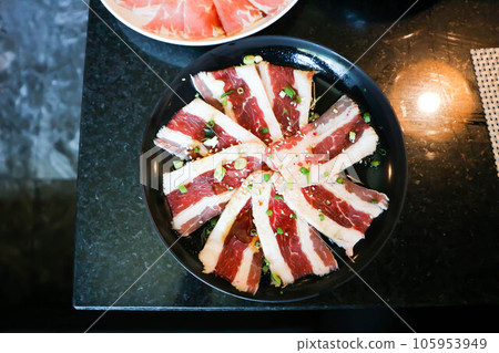 beef or sliced beef , raw beef or sliced pork beef or sliced beef , raw beef or sliced pork 105953949
