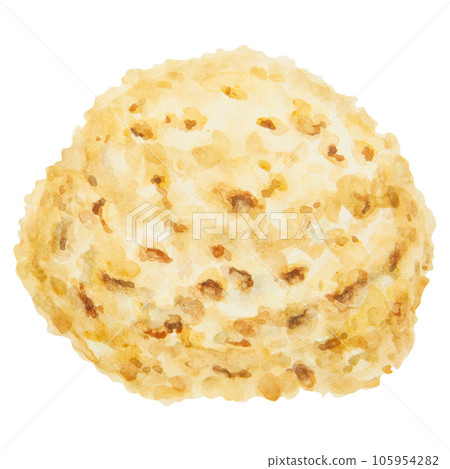 Watercolor hand drawn yellow sea sponge. Zero waste natural eco product for body washing and selfcare. Washcloth for sauna and shower. Clip art for prints, for spa, beauty, cosmetic and massage salon 105954282