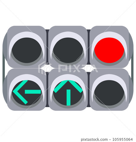Traffic light illustration material vector 105955064