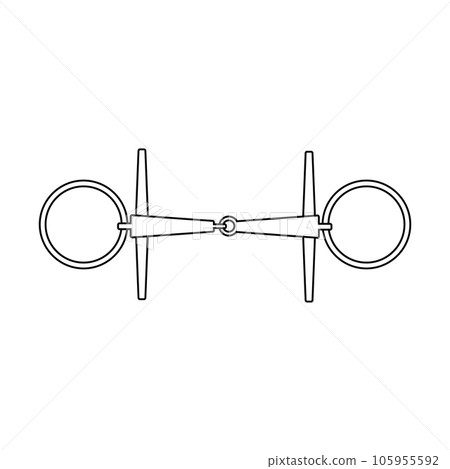 Vector flat outline horse equestrian bit Vector flat outline horse equestrian bit 105955592
