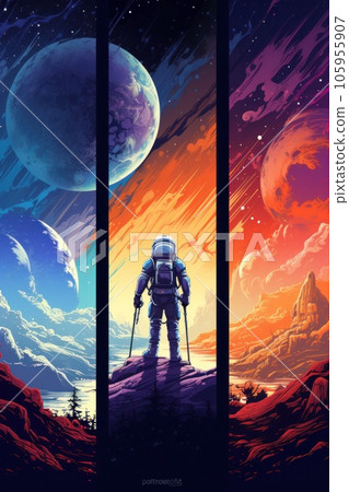 Space astronaut poster Space astronaut poster 105955907