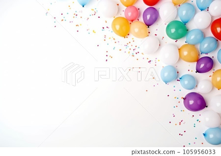 White background with balloons White background with balloons 105956033
