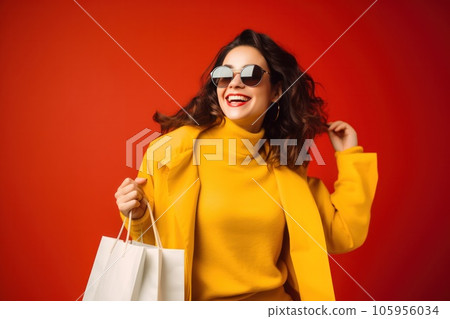 Girl with shopping bags 105956034