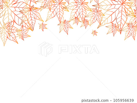 漸變秋葉框架，壁紙 105956639