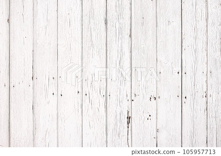 White vintage beach wooden background - sun faded wood planks, idea for interior or wallpaper 105957713