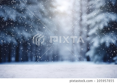 Winter forest natural background 105957855