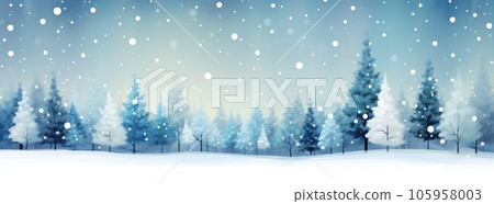 Winter forest natural background 105958003