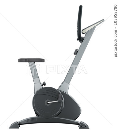 Exercise bike, front view. 3D rendering 105958780