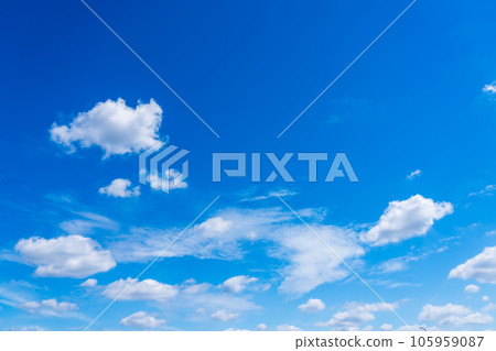Summer blue sky and white clouds Summer blue sky and white clouds 105959087