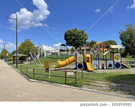 One Park, Hadano City, Kanagawa Prefecture, a park with big trees under the blue sky 105959991