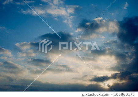 cloudy morning sun 105960173
