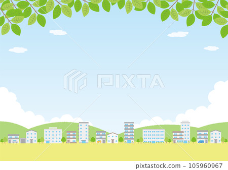 新鮮綠色景觀的插圖_horizontal_1 105960967