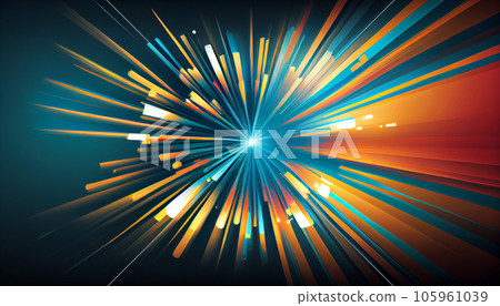 Generative AI, Chromatic Burst: Dynamic Abstract Background with Vibrant Colors 105961039