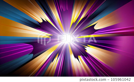Generative AI, Chromatic Burst: Dynamic Abstract Background with Vibrant Colors 105961042