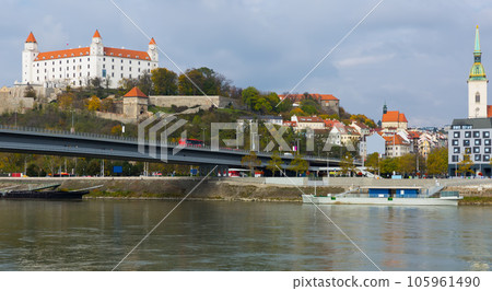 Image of view on downtown with Castle 105961490