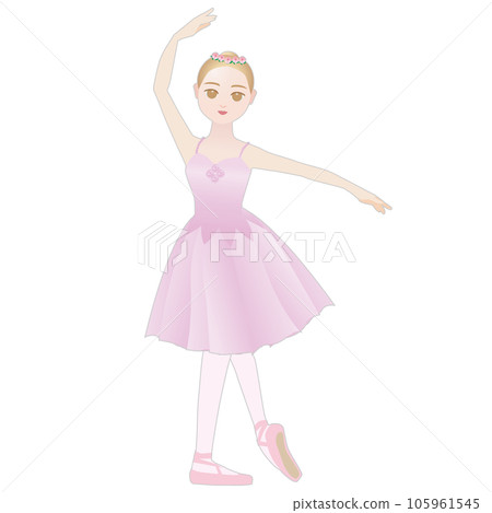 舞者的插圖_芭蕾舞演員跳花華爾茲的圖像 舞者的插圖_芭蕾舞演員跳花華爾茲的圖像 105961545