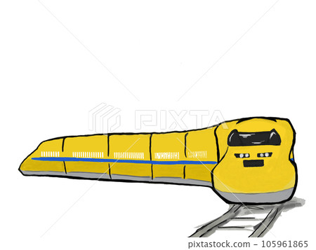 Shinkansen doctor yellow sketch style illustration Shinkansen doctor yellow sketch style illustration 105961865