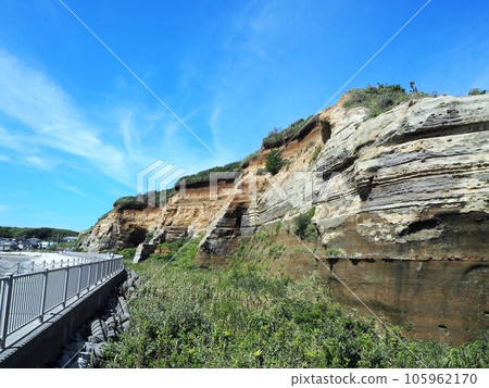 Byobugaura, a coastal cliff that stretches from Naarai Town, Choshi City to Iioka Gyobu Cape, Asahi City Byobugaura, a coastal cliff that stretches from Naarai Town, Choshi City to Iioka Gyobu Cape, Asahi City 105962170