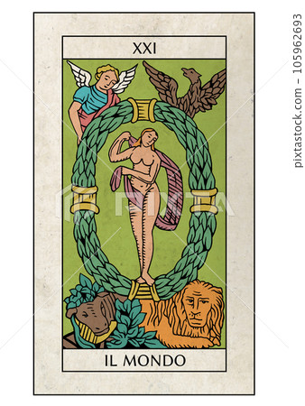 Marseille Tarot Major Arcana 21 World 105962693