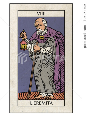 馬賽塔羅牌 大阿卡納 9 隱士 105962706